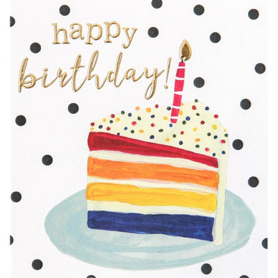 Caroline Gardner Rainbow Cake Birthday Card 146 x 140mm British