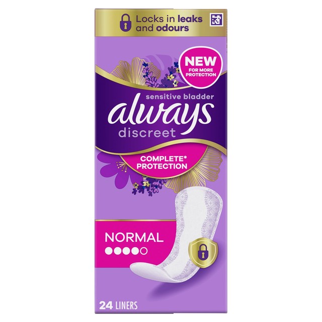 Always Incontinence Liners Normal 24 Pack - British product