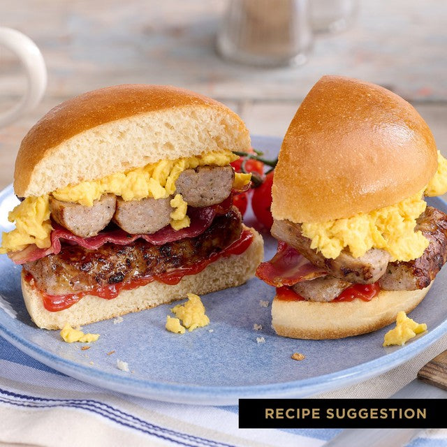 St Pierre pre-sliced white burger buns 4 pack (British brand)