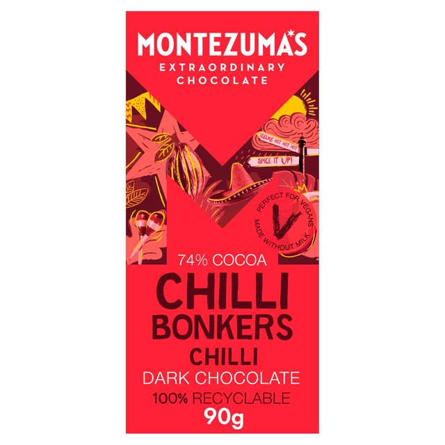 Montezuma's chilli chocolate bar 90g, imported from the UK