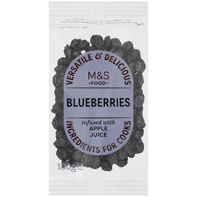 M&S Dried Blueberries Sweetened with Concentrated Apple Juice Dried Fruit 100g