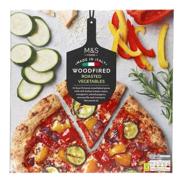 M&S roasted vegetable pizza 440g, imported from the UK