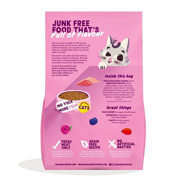 Edgard & Cooper kitten dry cat food duck and chicken 750g - British product