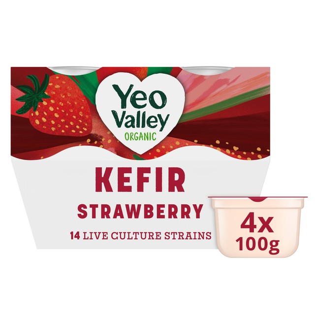 Yeo Valley Strawberry Kefir Yogurt 400g (British brand)