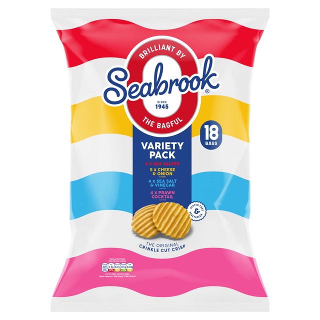 Seabrook variety pack crisps 18 pack (British brand)