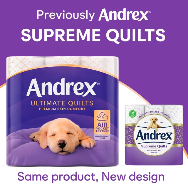 Andrex Ultimate Quilts Toilet Roll Mega Rolls 9 Pack - British product