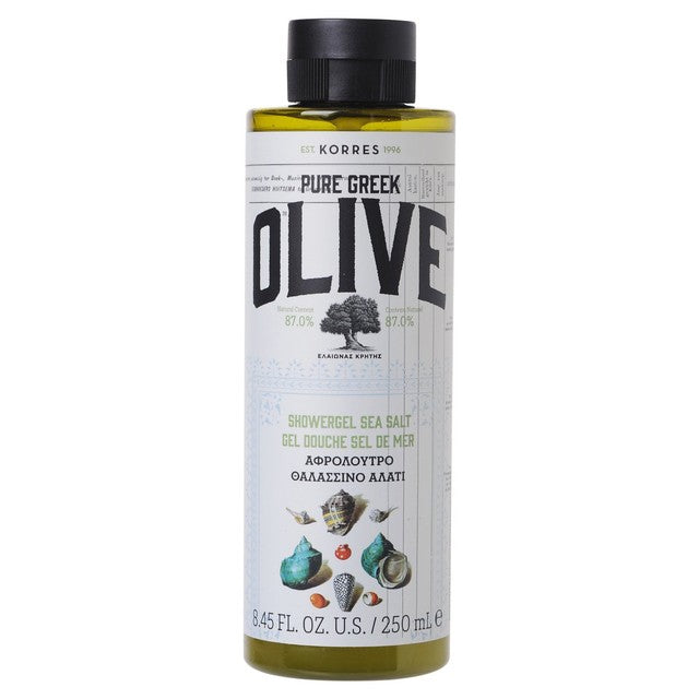 Korres olive and sea salt shower gel 250ml, UK version