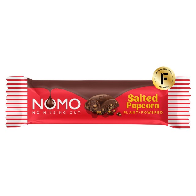 Nomo salted popcorn chocolate bar 32g, imported from the UK