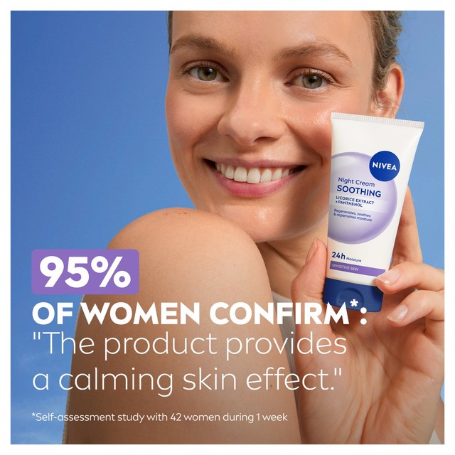 Nivea night cream for sensitive skin 50ml, imported from the UK