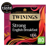 Twinings English Strong Breakfast tea bags 80 count (British brand)