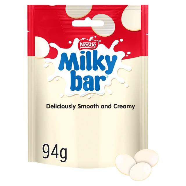 Milkybar white chocolate giant buttons 94g, imported from the UK