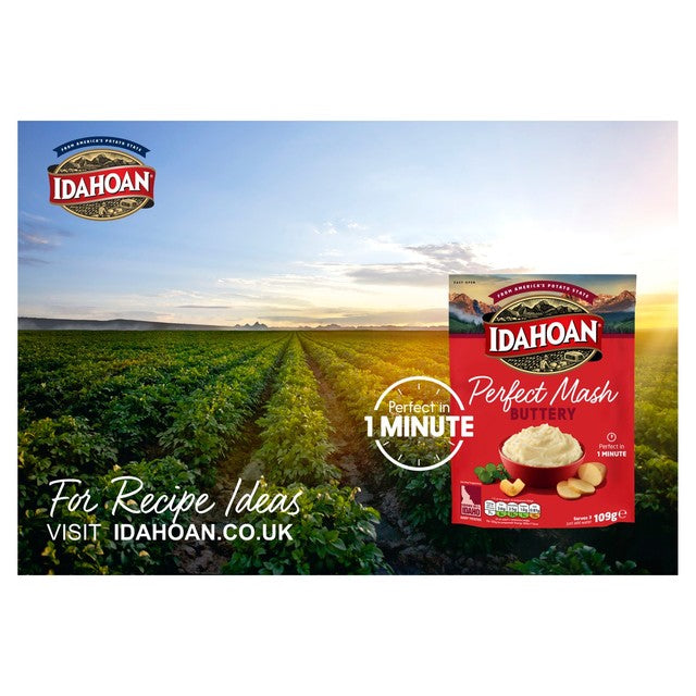 Idahoan Buttery Mash instant mashed potatoes 109g, UK version