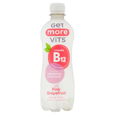 Get More Vits Vitamin B12 Pink Grapefruit Flavoured Water 500ml