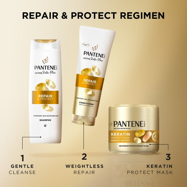 Pantene Repair & Protect travel shampoo 90ml, imported from the UK