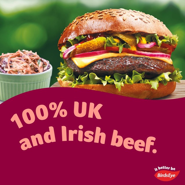 Birds Eye original beef burgers with onion 567g - British product