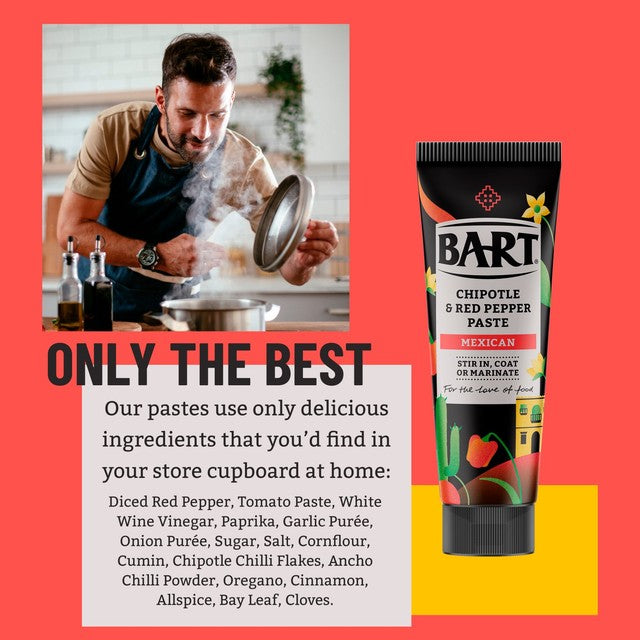 Bart chipotle and red pepper spice paste 80g - British product
