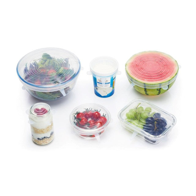 KitchenCraft Silicone Stretchable Lids Set of 6, UK version