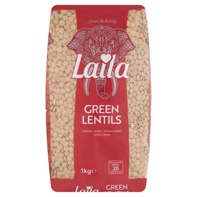 Laila Green Lentils 1kg Dry Lentils