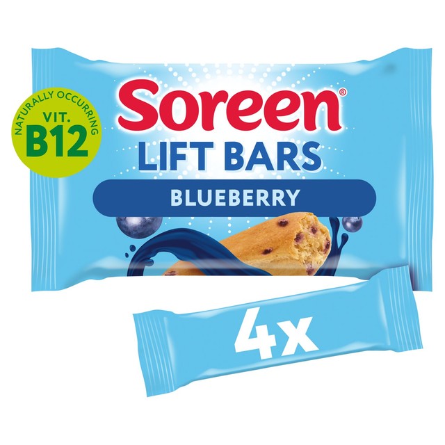 Soreen blueberry cake bars 4 pack (British brand)