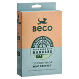 Beco mint scented poop bags with handles 120 pack - British product