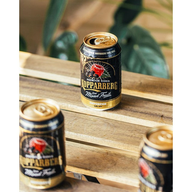 Kopparberg mixed fruit cider with apple, raspberry, and blackcurrant flavours 10 x 330ml, UK version