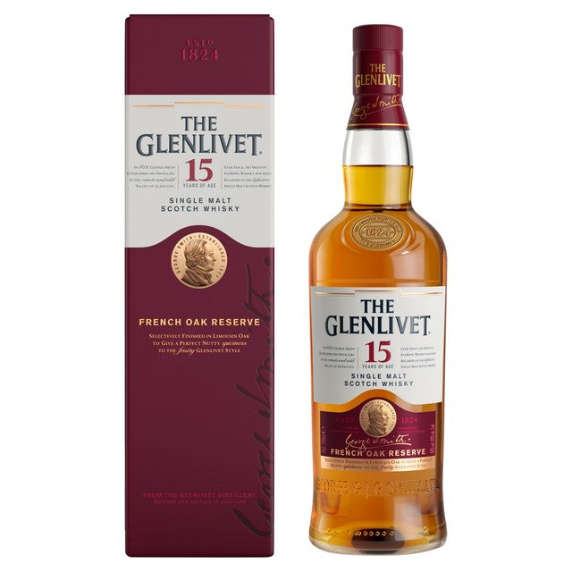 The Glenlivet 15 Year Old Single Malt Whisky 70cl (British brand)