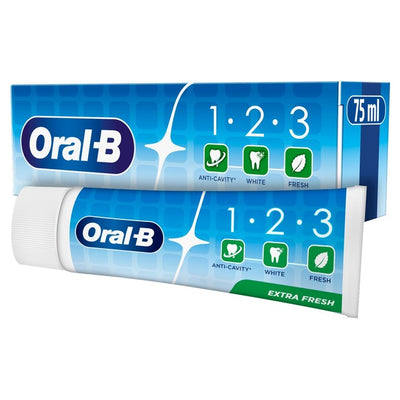 Oral-B 123 Extra Fresh Fluoride Toothpaste 75ml