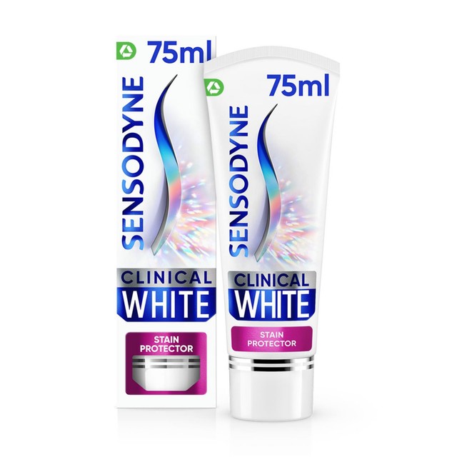 Sensodyne Clinical White Whitening Toothpaste Stain Protector 75ml (British brand)