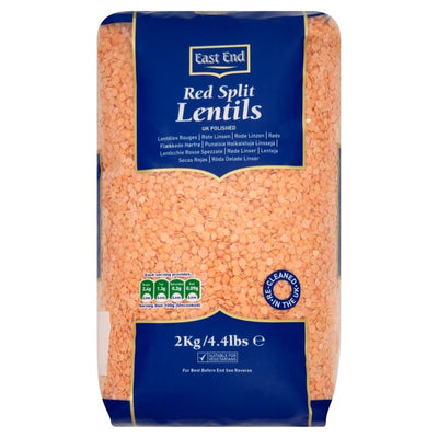 East End Red Split Lentils Dry Lentils 2kg