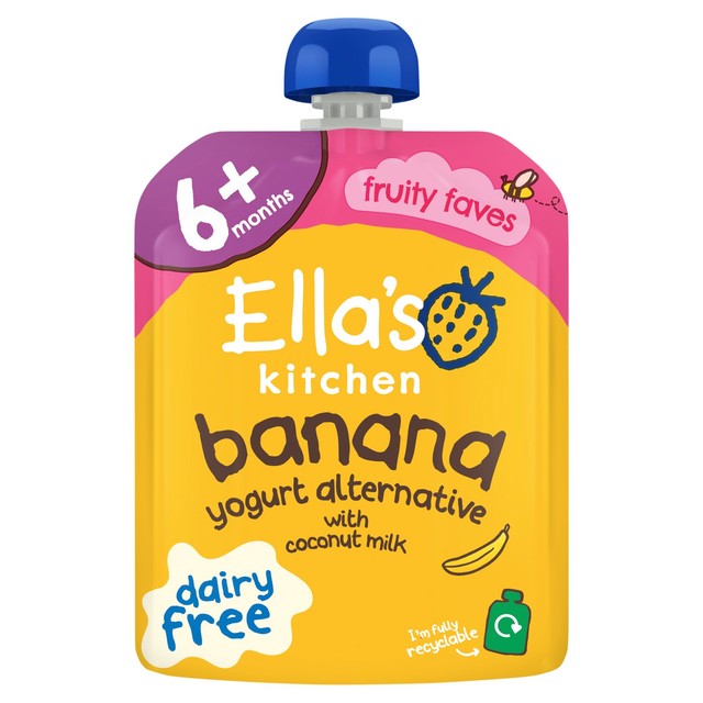 Ella's Kitchen coconut yogurt banana baby food pouch 90g - British product