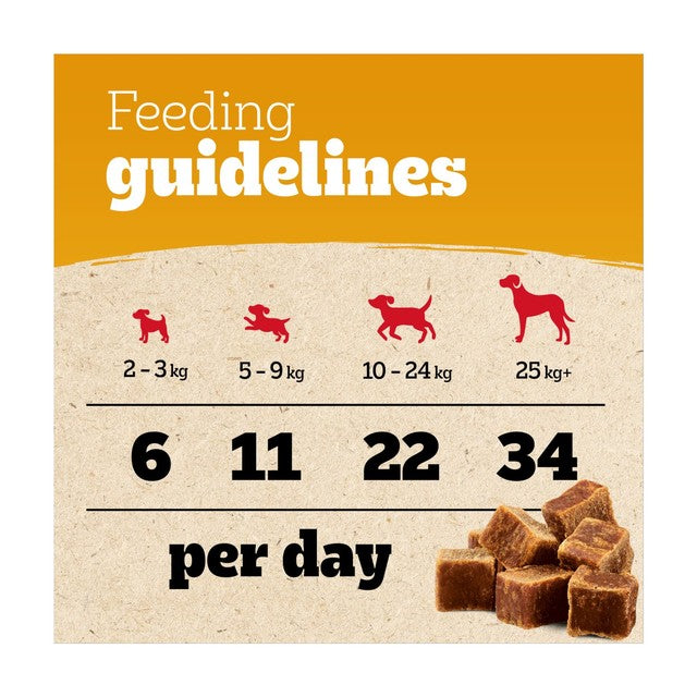 Pedigree Ranchos Duck Cubes dog treats 70g, imported from the UK