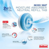 Unibond AERO 360 moisture absorber neutral refill tab 2 x 450g (British brand)