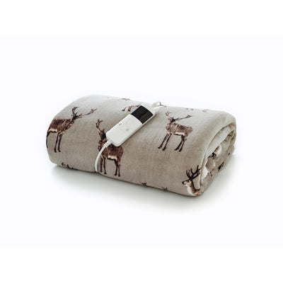 Deyongs Sterling Stag Heated Throw 140cm x 180cm