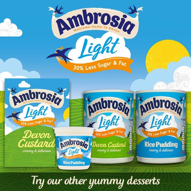 Ambrosia Light Devon custard 1kg - British product