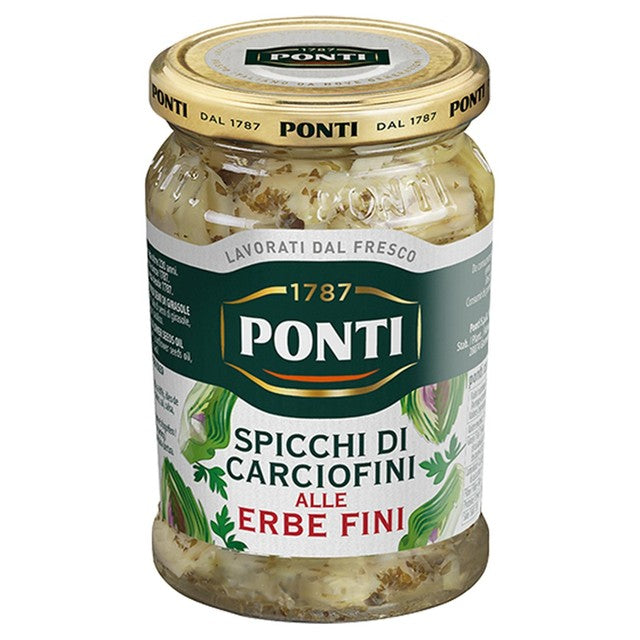 Ponti Fine Herbs Artichokes 280g, imported from the UK