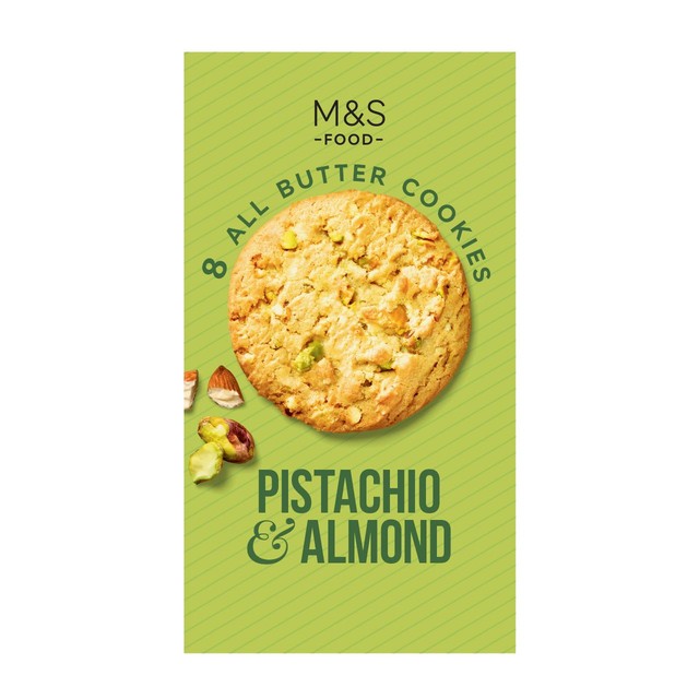 M&S pistachio and almond cookies 200g, imported from the UK
