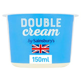 Sainsburys British Double Cream 150ml