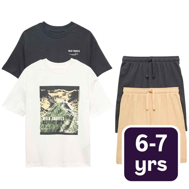 M&S Outdoor Travel Shortie black 6-7 years pyjamas, imported from the UK