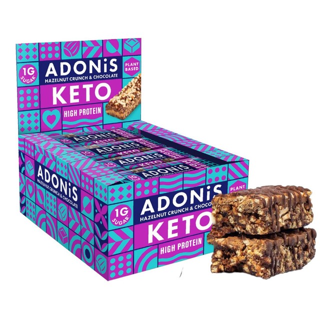 Adonis hazelnut crunch keto protein bar 720g - British product