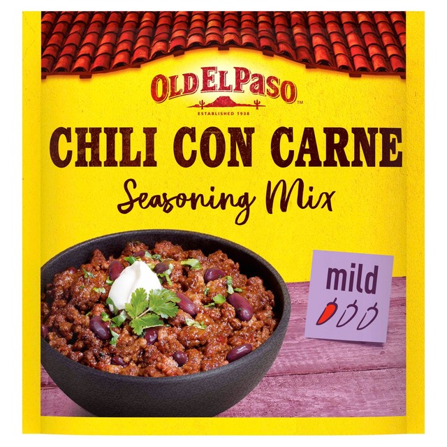 Old El Paso chilli seasoning mix 39g, imported from the UK