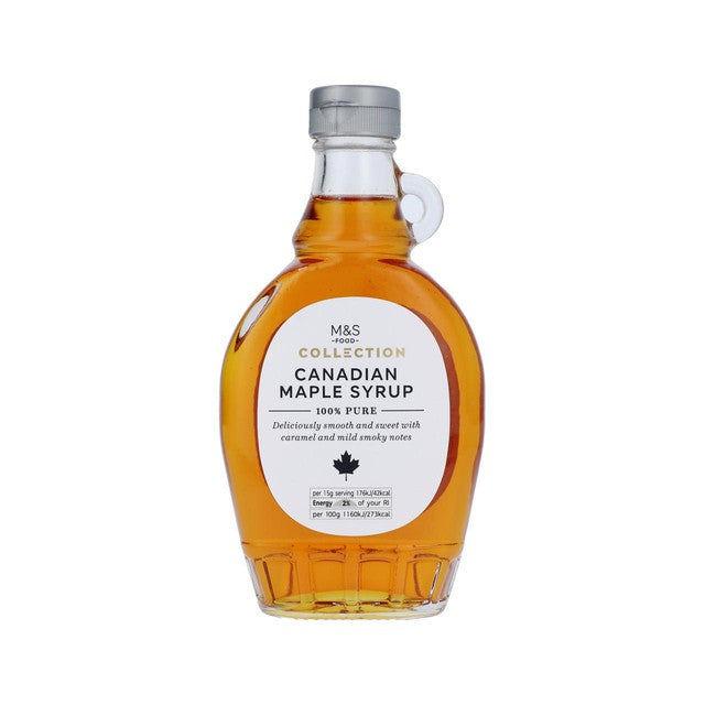 M&S Pure Canadian Maple Syrup 330g, imported from the UK