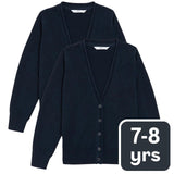 M&S 2-pack cotton cardigan with StayNEW 7-8 Y, imported from the UK