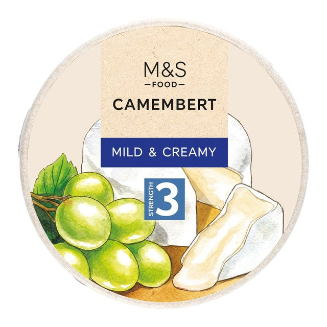 M&S Camembert mild & creamy French soft cheese 250g, imported from the UK