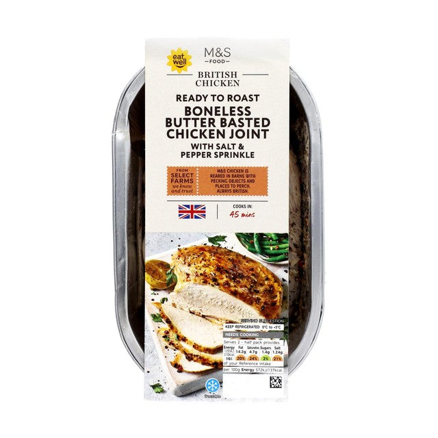 M&S seasoned chicken breast joint 439g, imported from the UK