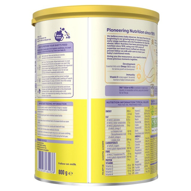 SMA Pro 2 follow-on milk powder 800g (British brand)