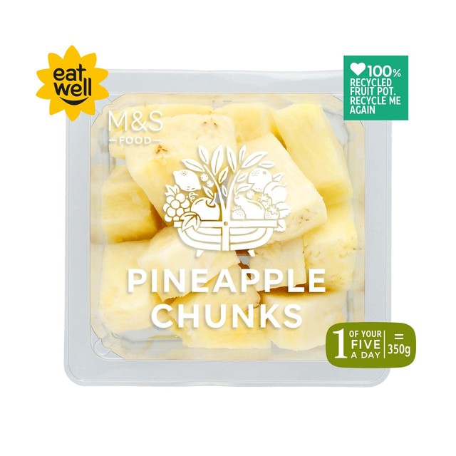 M&S pineapple chunks 350g, imported from the UK