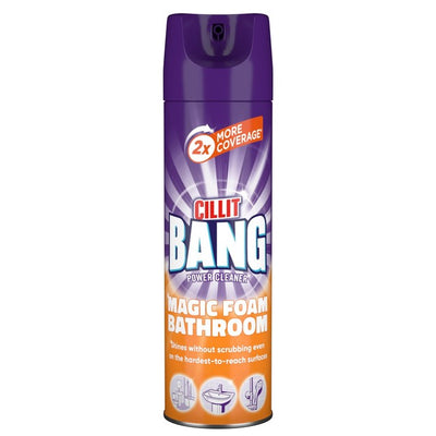 Cillit Bang Mousse Spray nettoyant pour salle de bain Anti-calcaire et Brillance 600 ml