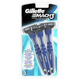 Gillette Mach 3 Disposable Razor 3 Pack, UK version