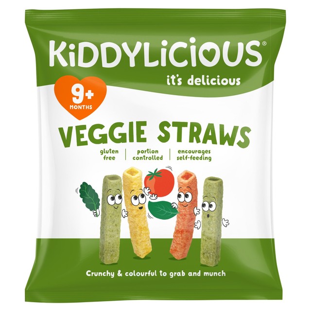 Kiddylicious Veggie Straws baby snack 12g, UK version