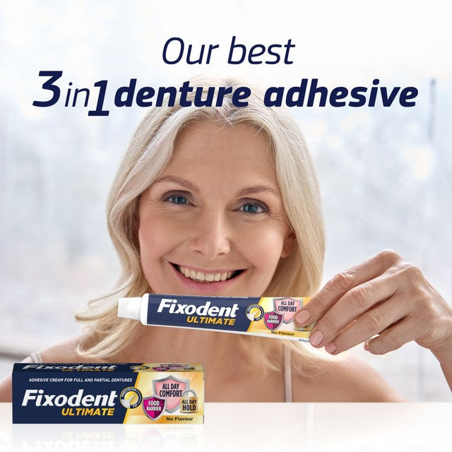 Fixodent denture adhesive cream Flavour Free 40g - British product